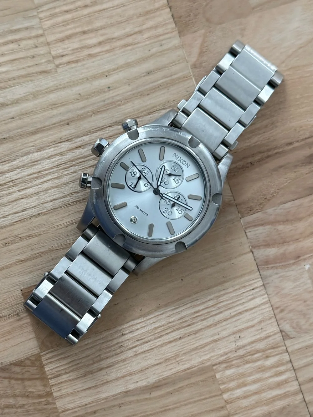 Nixon High Maintenance The Camden Chrono Chronograph Watch Stainless Bracelet